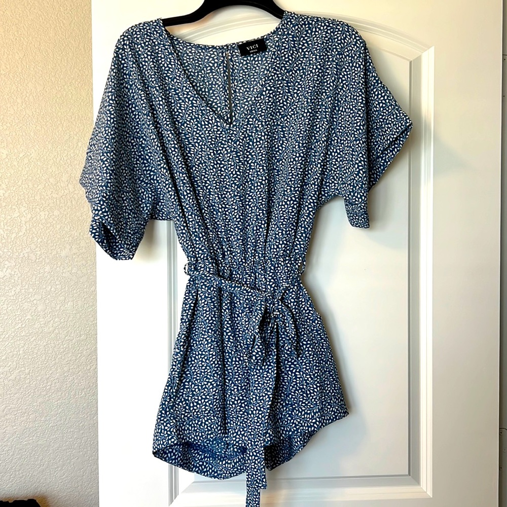 VICI Blue Floral Romper